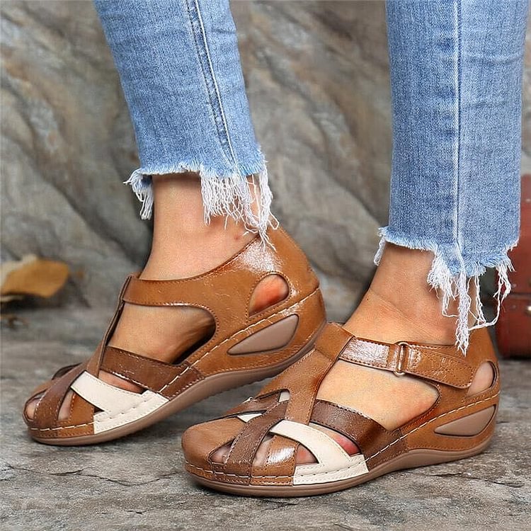 Orthopaedic comfort sandals for women – Sophia-Red-3-Nora Luxe