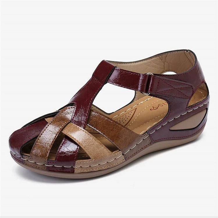 Orthopaedic comfort sandals for women – Sophia-Red-3-Nora Luxe