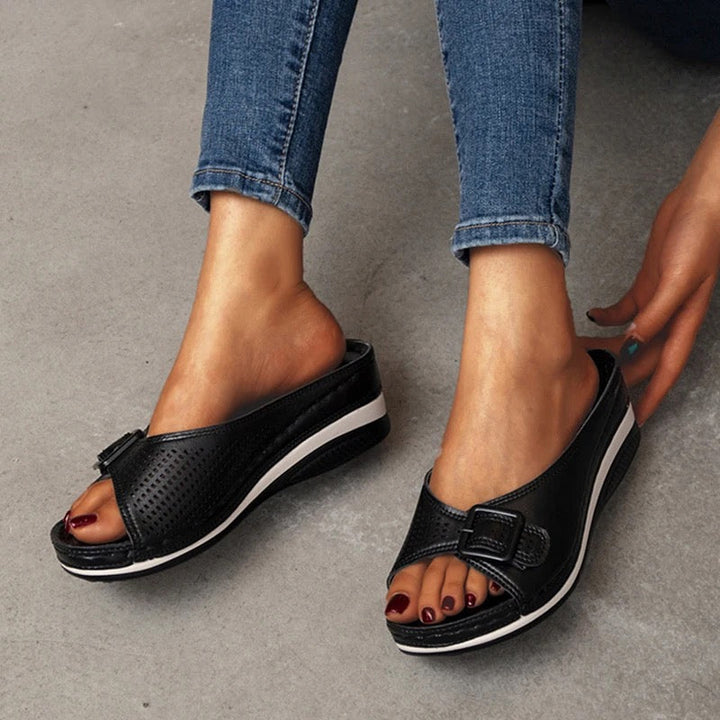 Orthopaedic comfort shoes for women - Lorena-Black-3-Nora Luxe