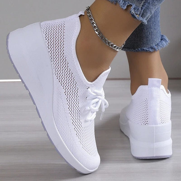 Orthopaedic comfort shoes with arch support for ladies – Alessa-White-5.5-Nora Luxe