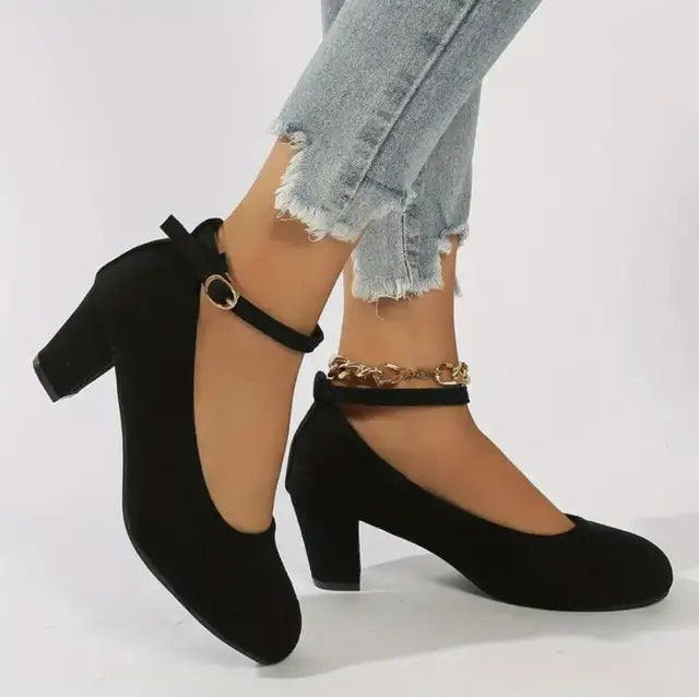 Orthopaedic Elegant Ladies' Shoes with Ergonomic Design – Celeste-Black-3.5-Nora Luxe