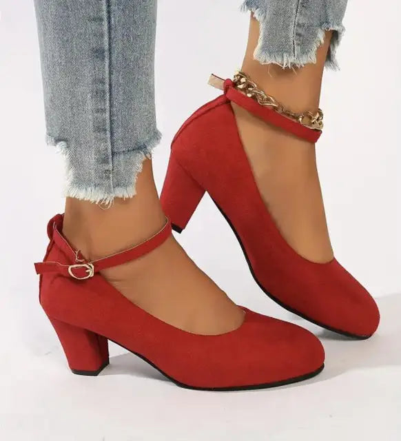 Orthopaedic Elegant Ladies' Shoes with Ergonomic Design – Celeste-Red-3.5-Nora Luxe