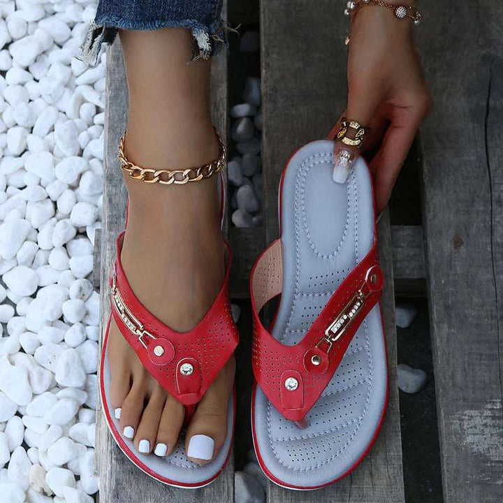 Orthopaedic Flip-Flops – Marisole-White-4.5-The Livary