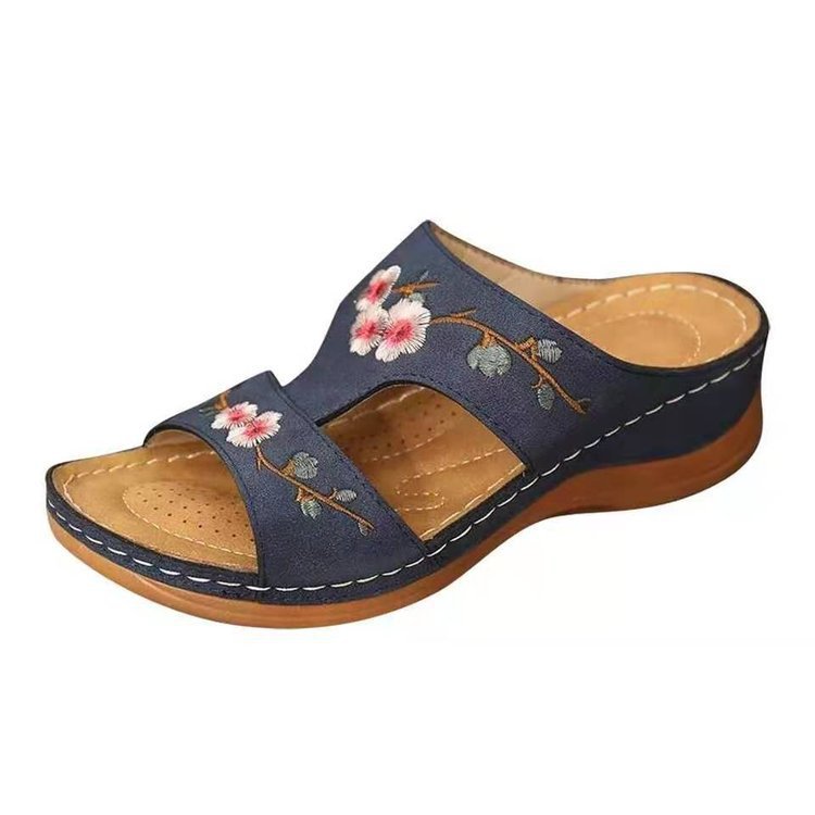 Orthopaedic flower sandals for women – Florina-Beige-3-Nora Luxe