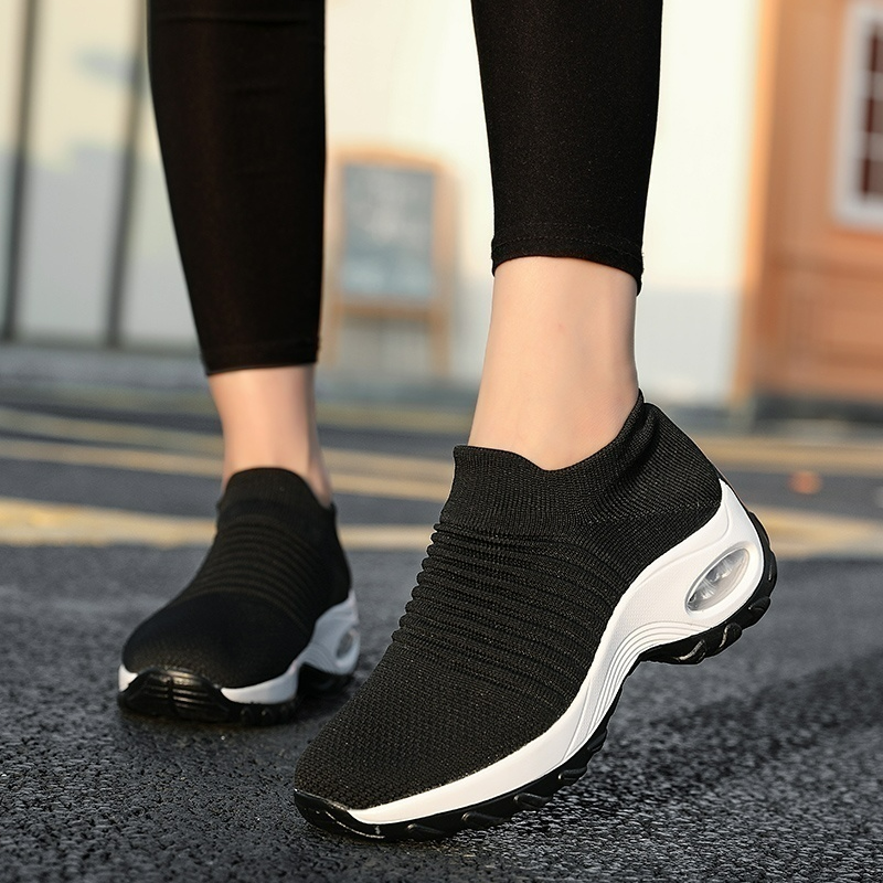 Orthopaedic Hypersoft Running Shoes for Women – Eliana-Black White-4.5-Nora Luxe