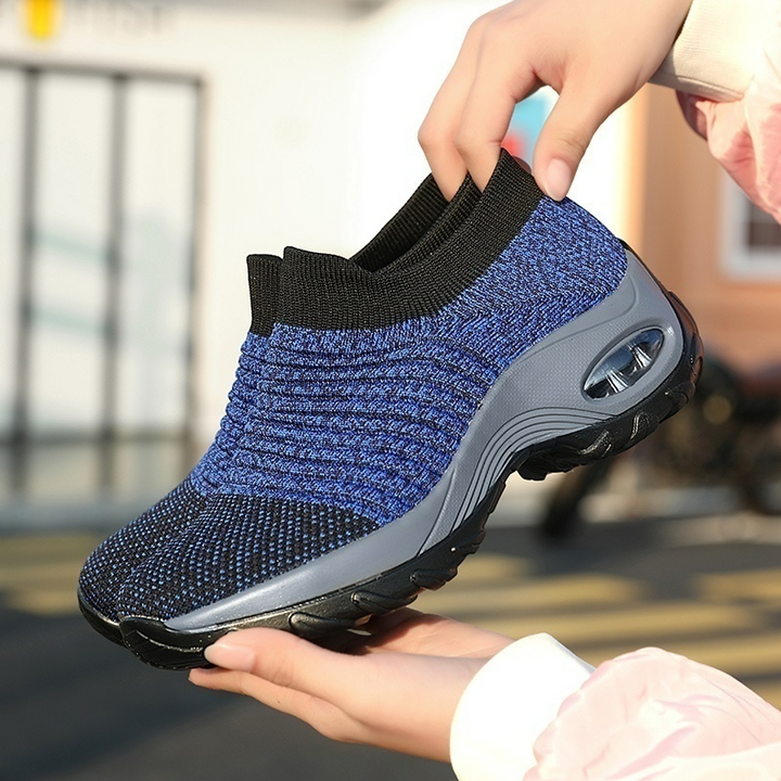 Orthopaedic Hypersoft Running Shoes for Women – Eliana-Blue Gray-4.5-Nora Luxe