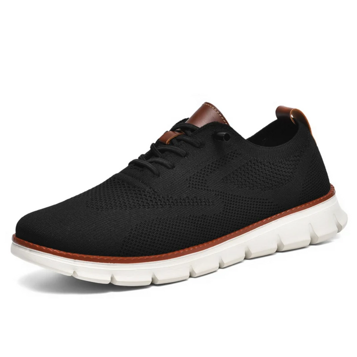 Orthopaedic Knitted Men's Sneakers – Bram-7-Black-The Livary