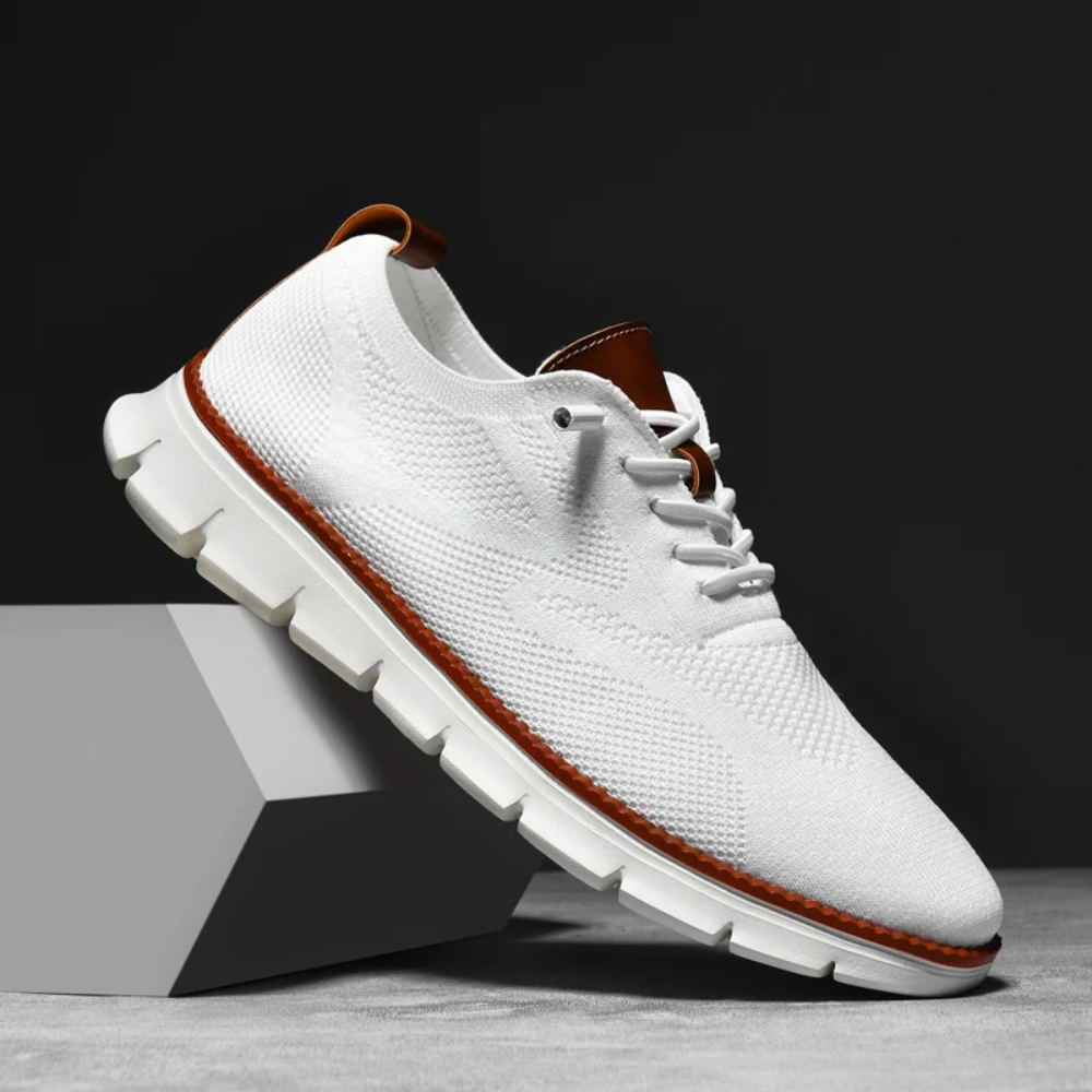 Orthopaedic Knitted Men's Sneakers – Bram-7-White-The Livary