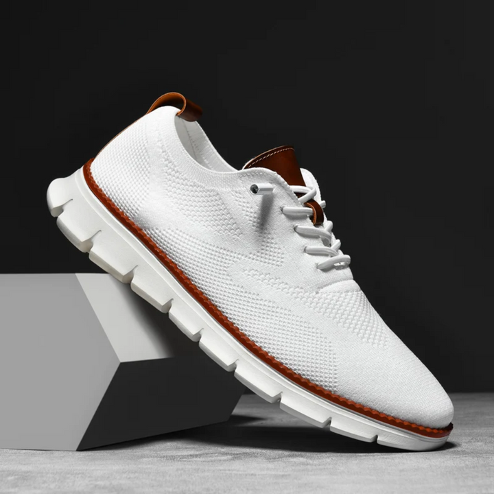 Orthopaedic Knitted Men's Sneakers – Bram-7-White-The Livary