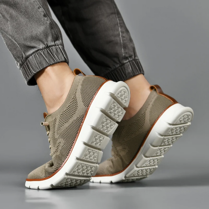 Orthopaedic Knitted Men's Sneakers – Bram-7-White-The Livary