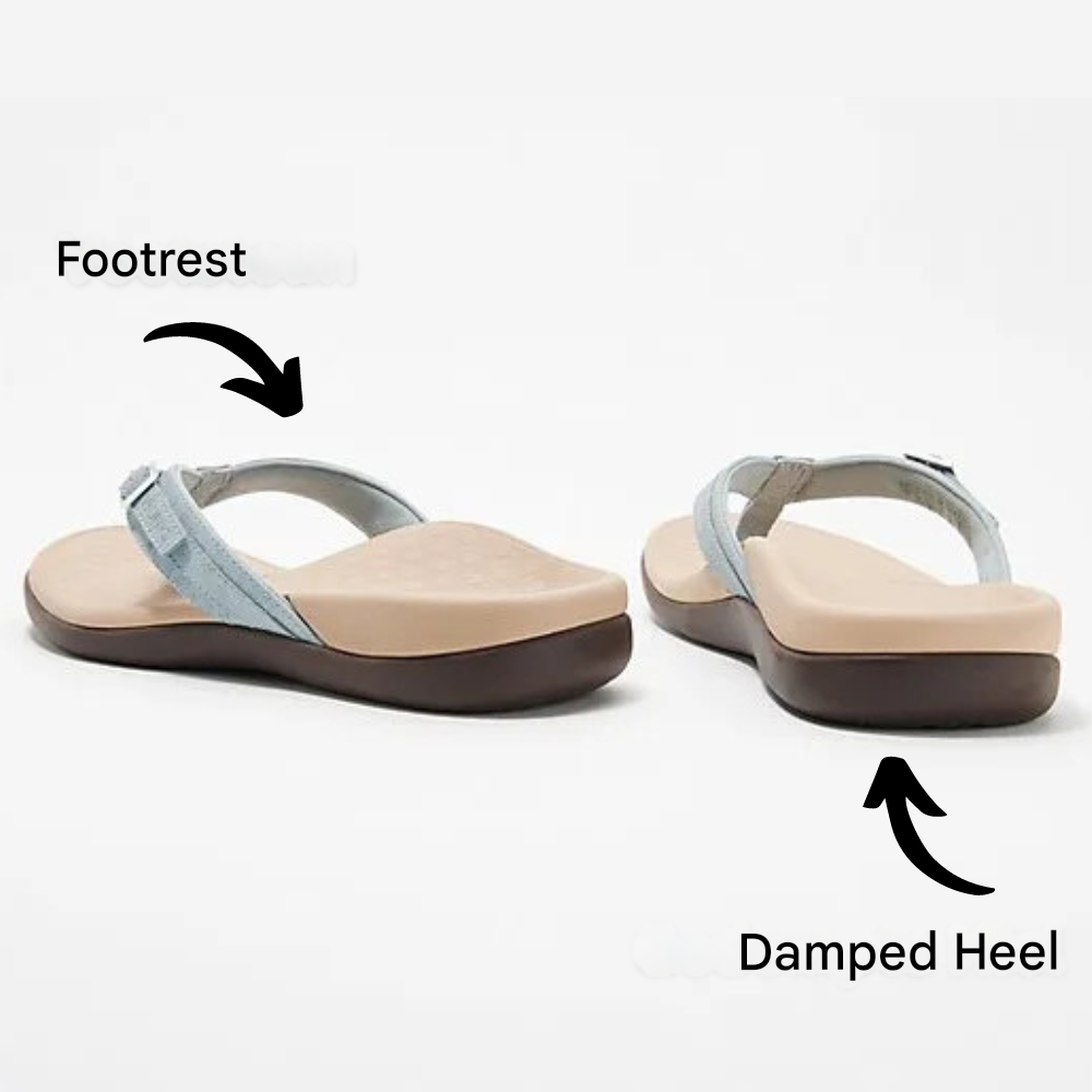 Orthopaedic Ladies Flip-Flops – Noor-4.5-Black-The Livary