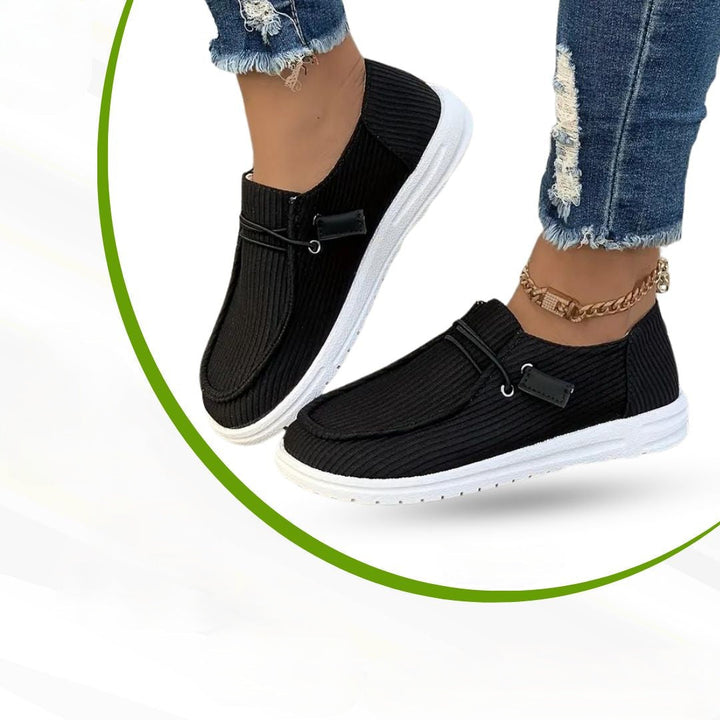 Orthopaedic Ladies' Leisure Shoes – Serena-Black-4-Nora Luxe