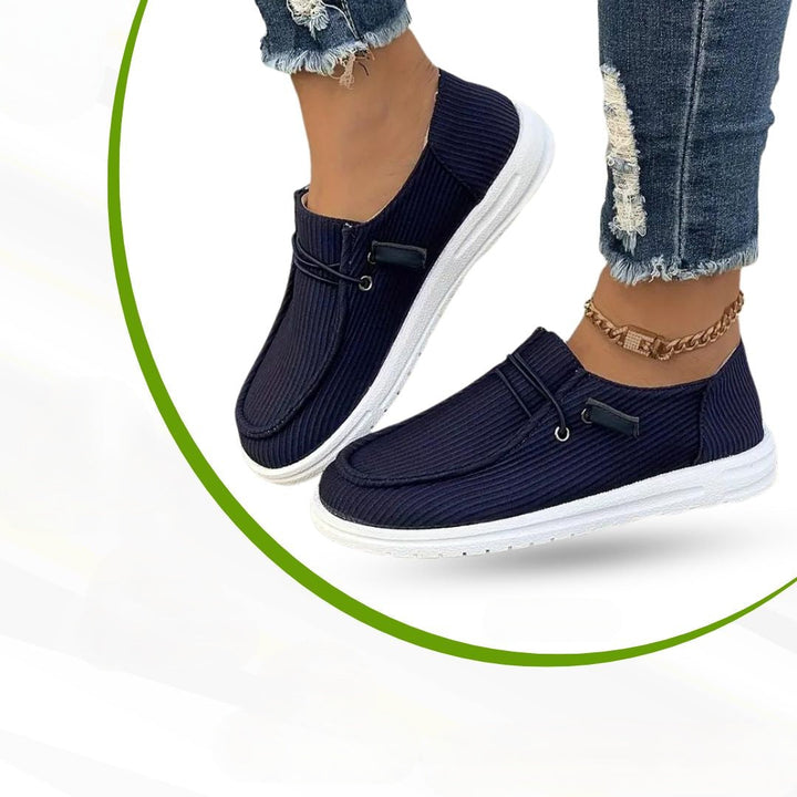 Orthopaedic Ladies' Leisure Shoes – Serena-Navy blue-4-Nora Luxe