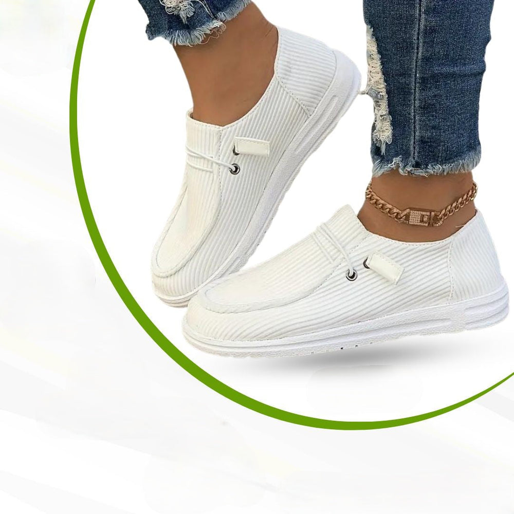 Orthopaedic Ladies' Leisure Shoes – Serena-White-4-Nora Luxe