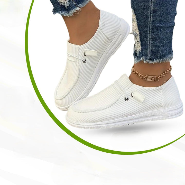 Orthopaedic Ladies' Leisure Shoes – Serena-White-4-Nora Luxe