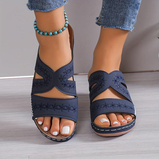 Orthopaedic Ladies Sandals – Liva-Blue-4.5-The Livary