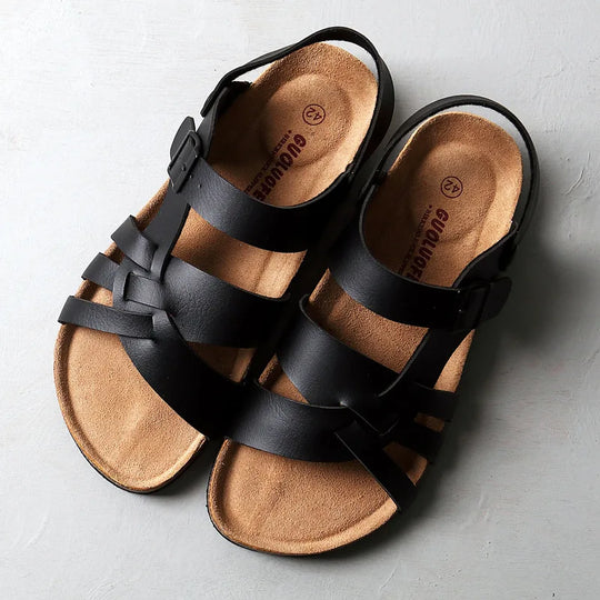 Orthopaedic Ladies Sandals – Noa-Black-4.5-The Livary