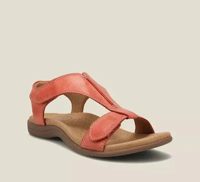 Orthopaedic ladies' sandals with arch support – Jana-Red orange-5.5-Nora Luxe