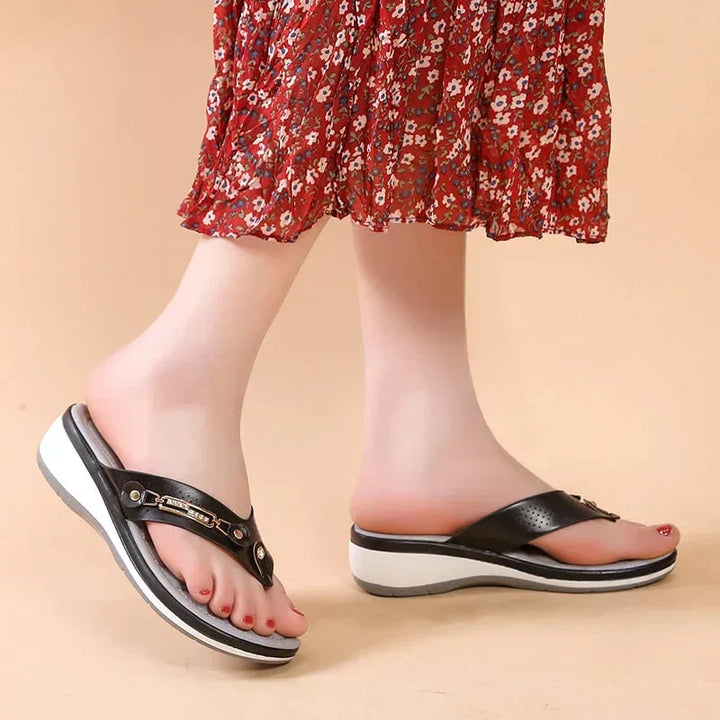 Orthopaedic Ladies Slippers with Soft Sole – Solelite-White-4-State of Style