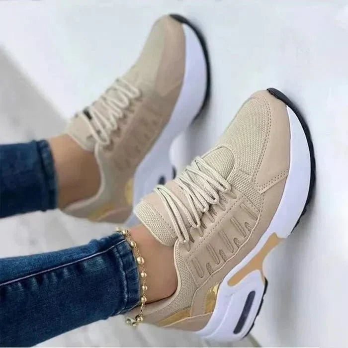 Orthopaedic Ladies' Sneakers - Livia-Beige-4.5-The Livary