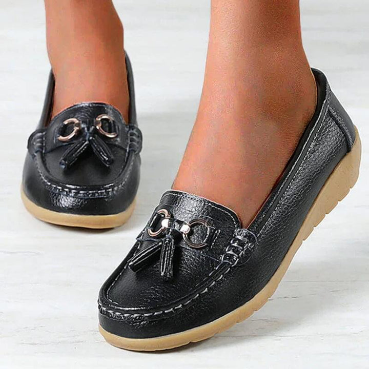 Orthopaedic Leather Loafers – Isabella-Black-4.5-The Livary