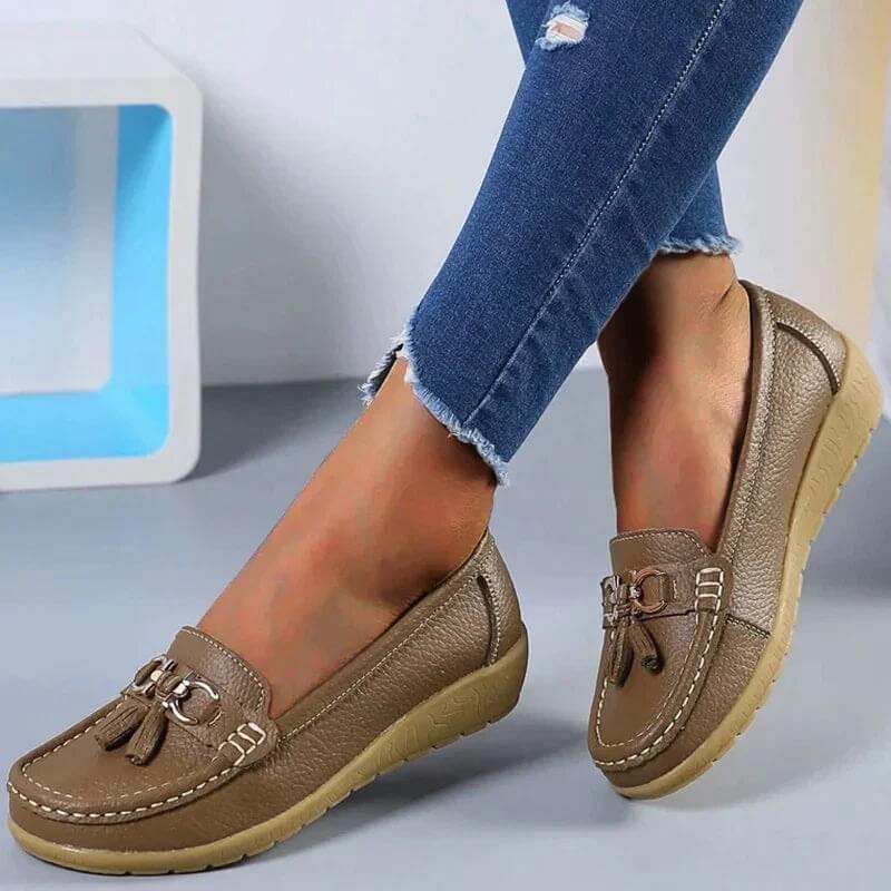 Orthopaedic Leather Loafers – Isabella-Brown-4.5-The Livary