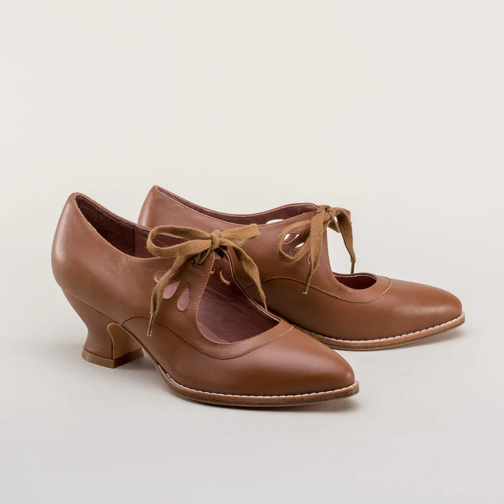 Orthopaedic leather pumps – Viviana-Beige-3-Nora Luxe