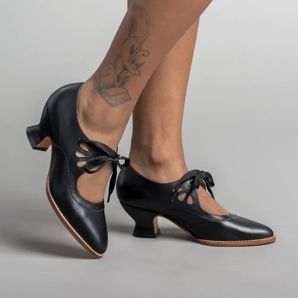 Orthopaedic leather pumps – Viviana-Black-3-Nora Luxe