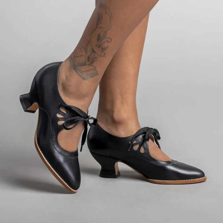 Orthopaedic leather pumps – Viviana-Black-3-Nora Luxe