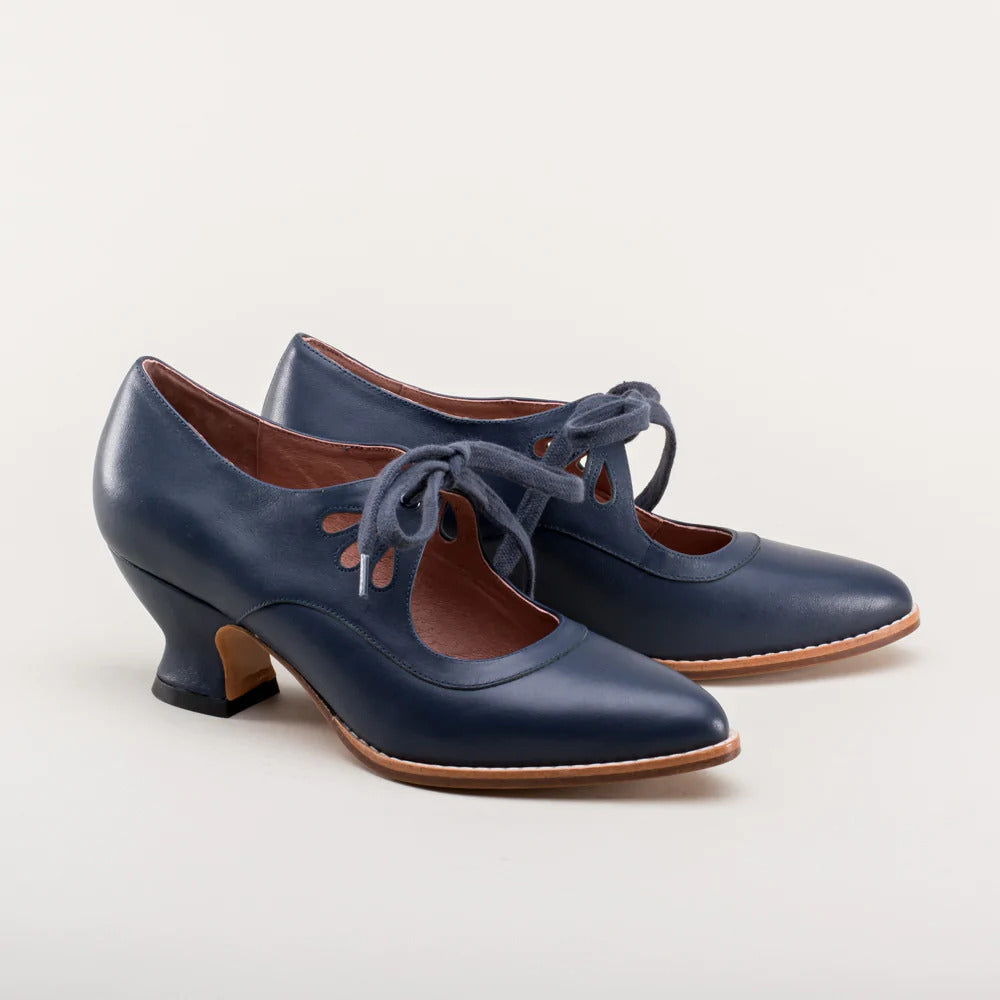 Orthopaedic leather pumps – Viviana-Blue-3-Nora Luxe