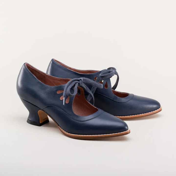 Orthopaedic leather pumps – Viviana-Blue-3-Nora Luxe