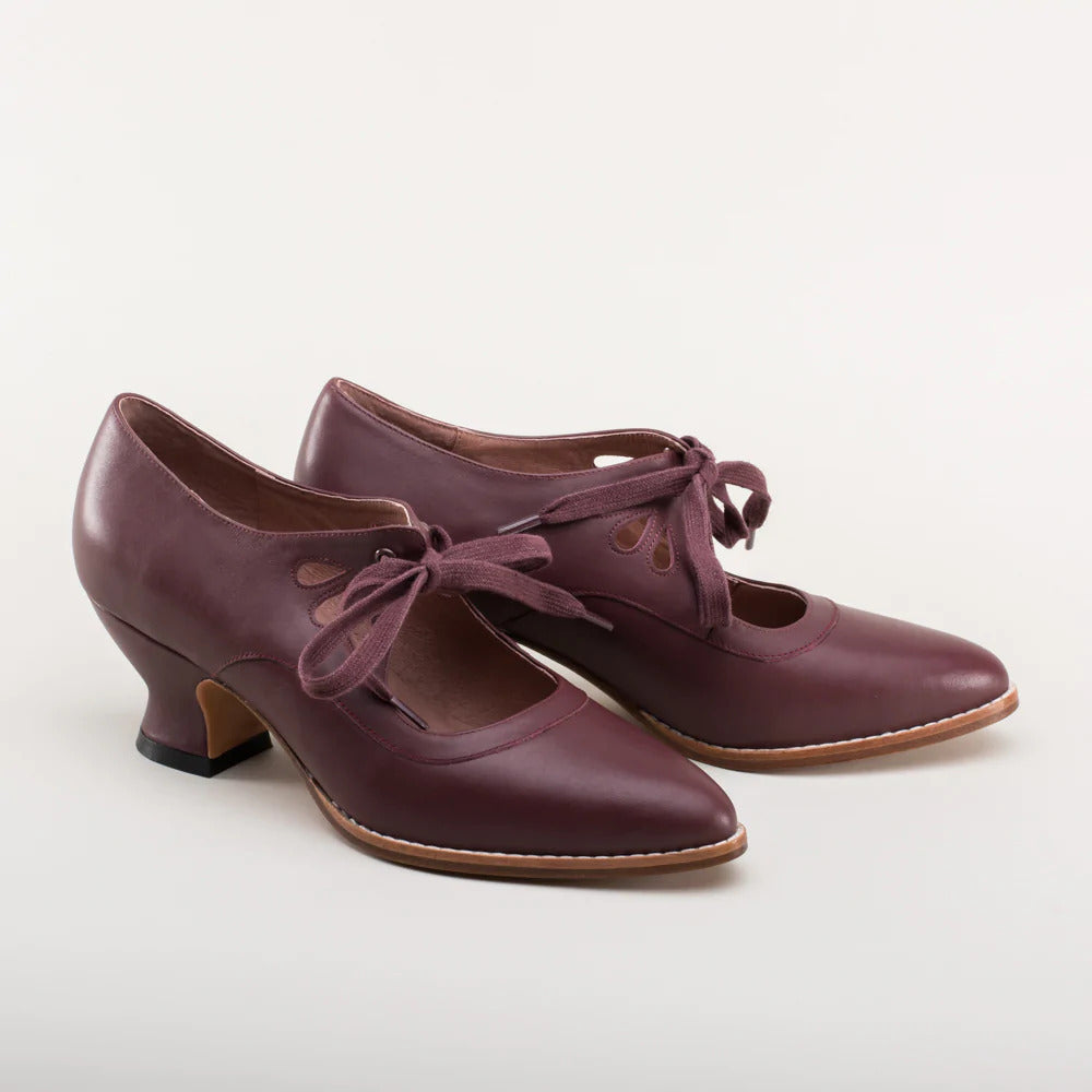 Orthopaedic leather pumps – Viviana-Purple-3-Nora Luxe
