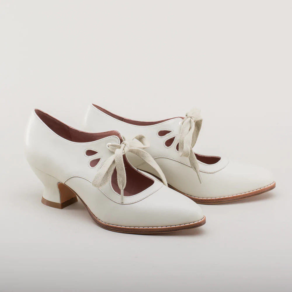 Orthopaedic leather pumps – Viviana-White-3-Nora Luxe