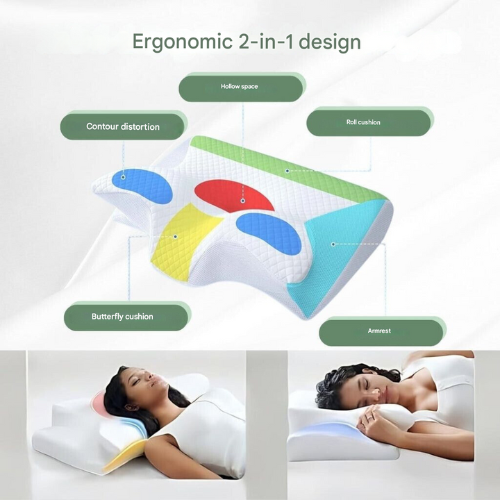 Orthopaedic Pillow - DreamAlign-White Black-State of Style