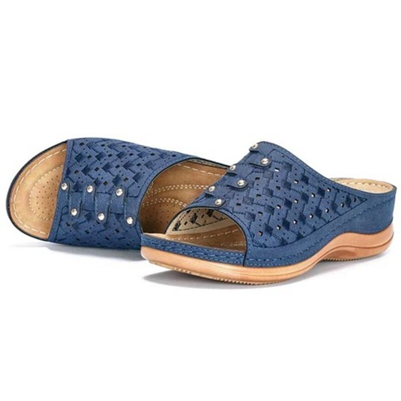 Orthopaedic Support Sandals - OrthoFlex-Blue-2.5-Nora Luxe