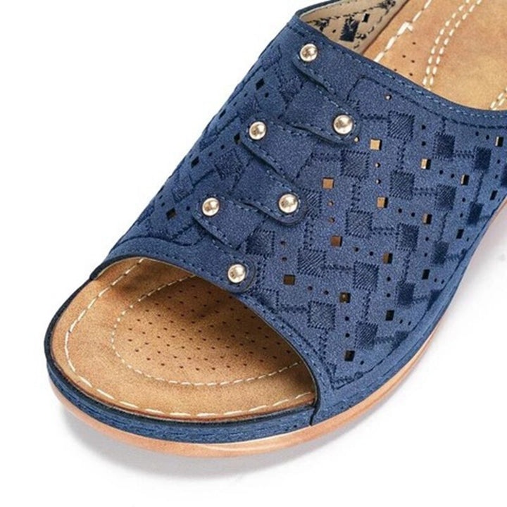 Orthopaedic Support Sandals - OrthoFlex-Blue-2.5-Nora Luxe