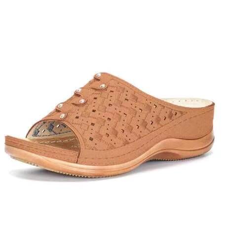 Orthopaedic Support Sandals - OrthoFlex-Brown-2.5-Nora Luxe