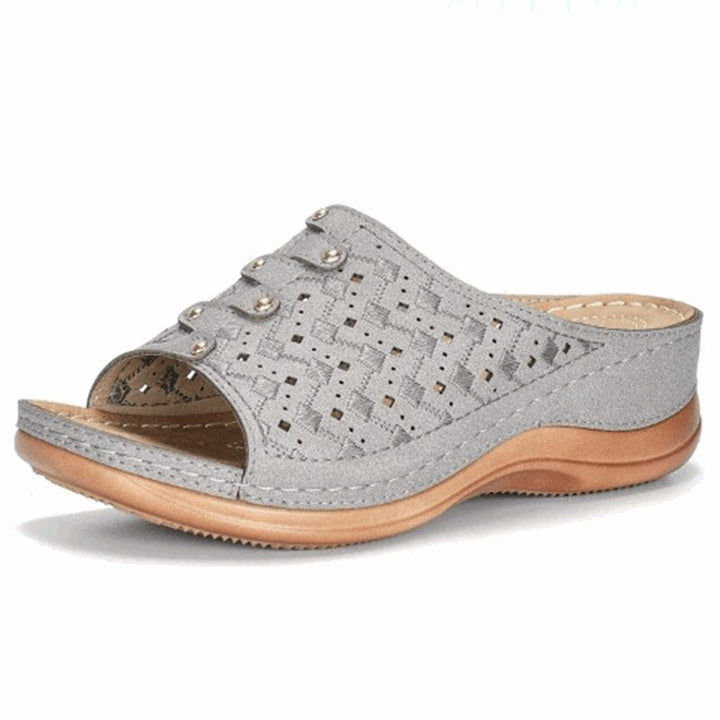 Orthopaedic Support Sandals - OrthoFlex-Gray-2.5-Nora Luxe