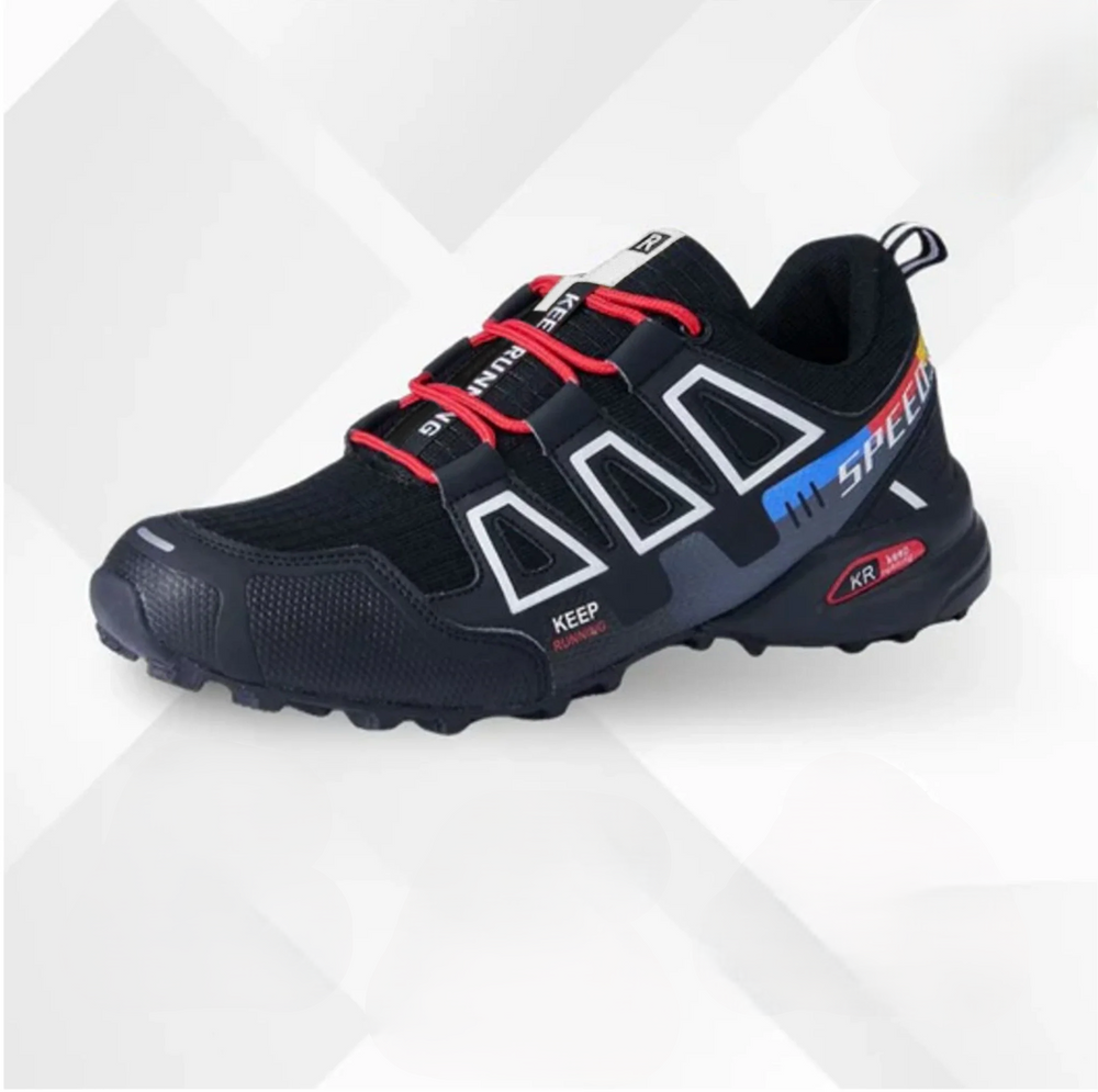Orthopaedic trekking and hiking shoes - Alpena-Black and white-3-Nora Luxe