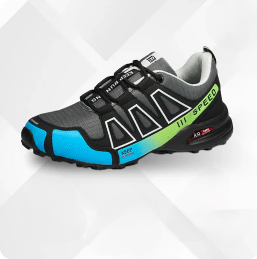 Orthopaedic trekking and hiking shoes - Alpena-Black-Blue-3-Nora Luxe