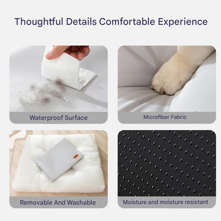 Orthopaedic Waterproof Dog Mattress - FlexiRest-Light Gray-S-Nora Luxe
