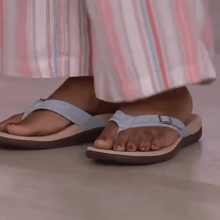Orthopaedic Women's Flip-Flops – Mira-Pink-3-State of Style