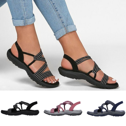 Orthopaedic Women's Sandals - Isabella-Black-5-The Livary