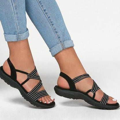 Orthopaedic Women's Sandals - Isabella-Black-5-The Livary