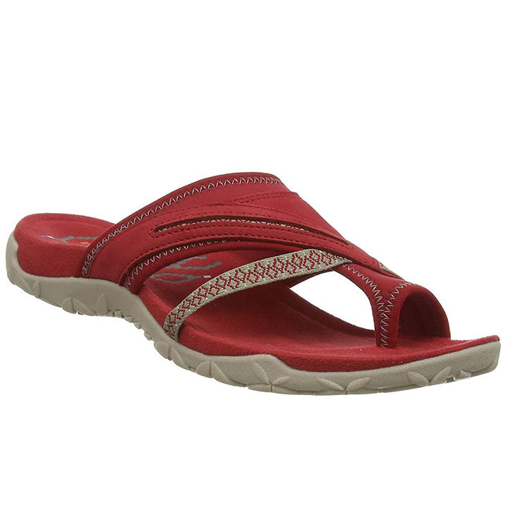 Orthopaedic women's sandals with 3-arch support – Alessandra-Red-3-Nora Luxe