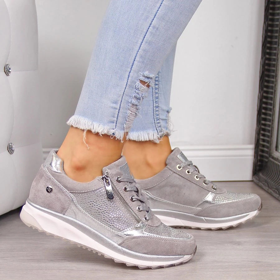 Orthopaedic Women's Sneakers - Vita-Gray-4.0-Nora Luxe