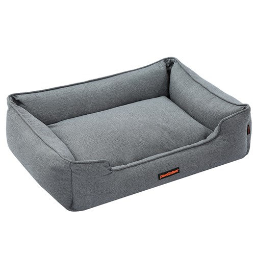 Orthopedic Luxury Dog Bed - PawsomeNest-Grey-M 23.62 x 19.69 x 7.09 inches-Nora Luxe