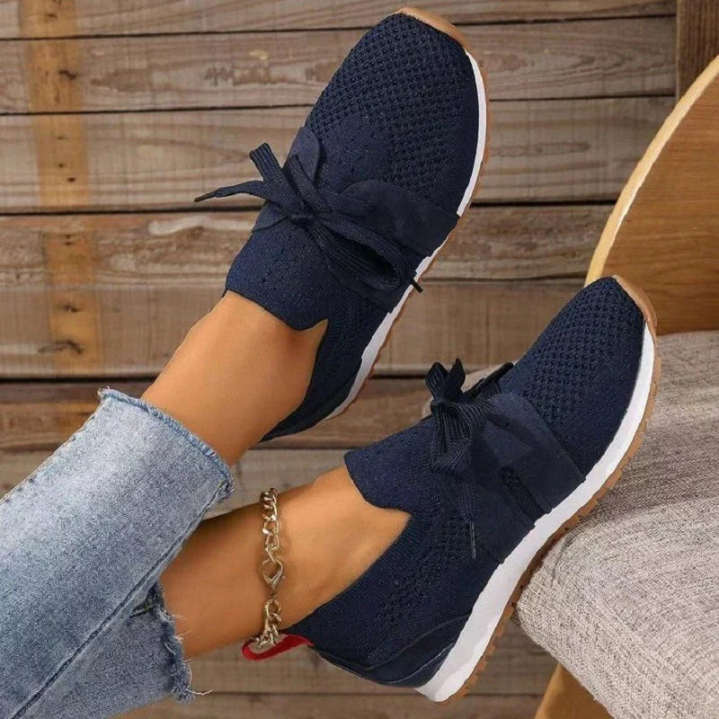 Orthopedic women's comfort shoes with heels – Selena-Blue-3.5-Nora Luxe