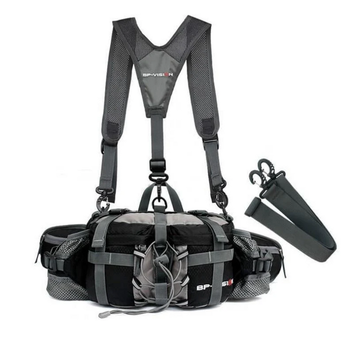 Outdoor Crossbody Bag - VenturePro-Black-Upgraded (with backpack strap)-Nora Luxe