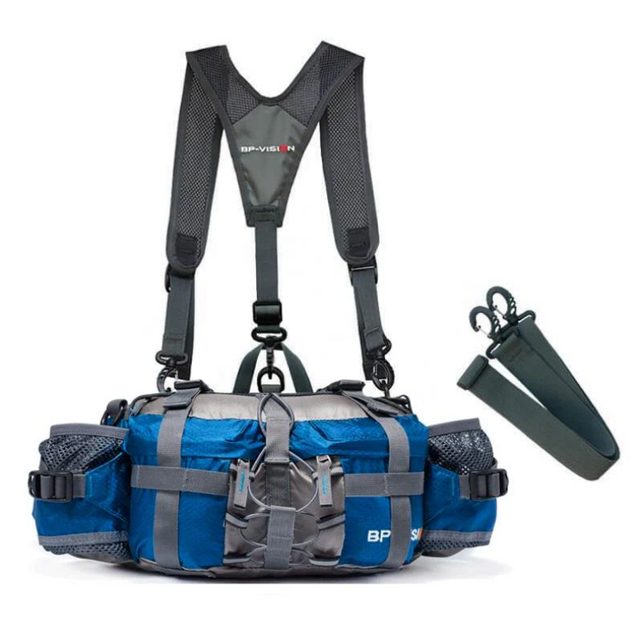 Outdoor Crossbody Bag - VenturePro-Blue-Upgraded (with backpack strap)-Nora Luxe